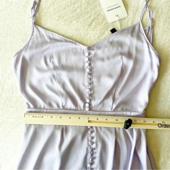 Women's Lavender Sleeveless V-Neck Pullover Midi Dress Size M/6 - Picture 6 of 8